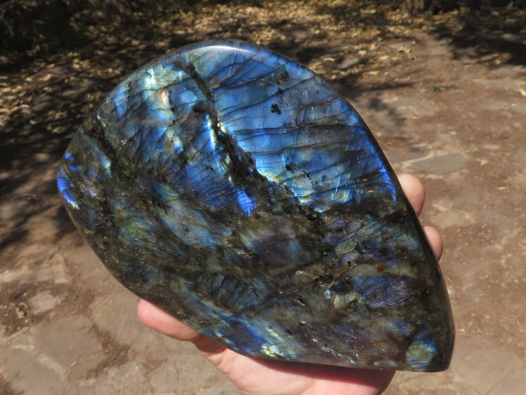Polished Extra Large Blue & Gold Labradorite Display Piece x 1 From Tulear, Madagascar - TopRock