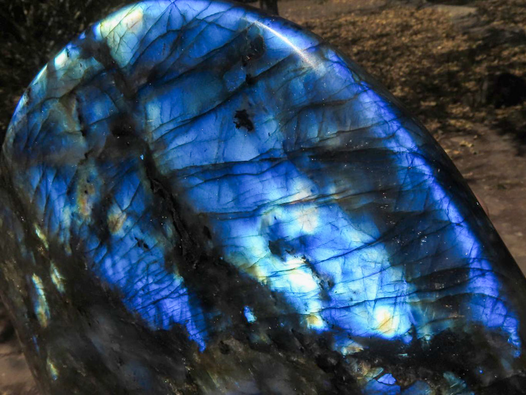 Polished Extra Large Blue & Gold Labradorite Display Piece x 1 From Tulear, Madagascar - TopRock