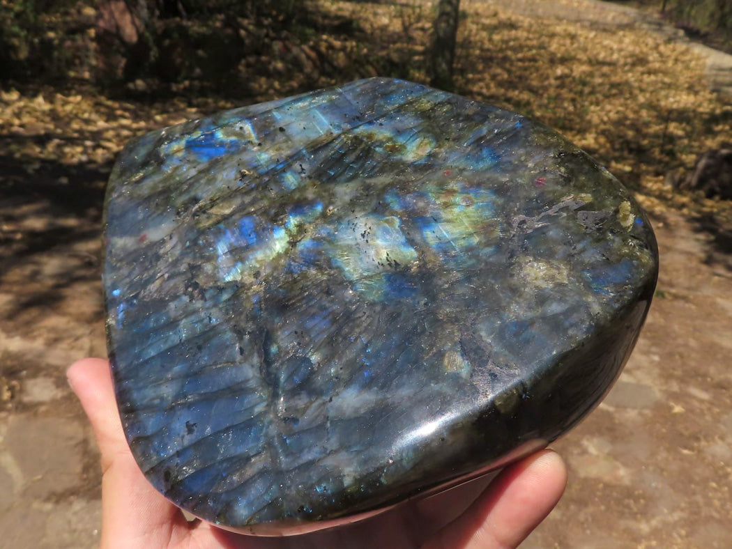 Polished Extra Large Blue & Gold Labradorite Display Piece x 1 From Tulear, Madagascar - TopRock