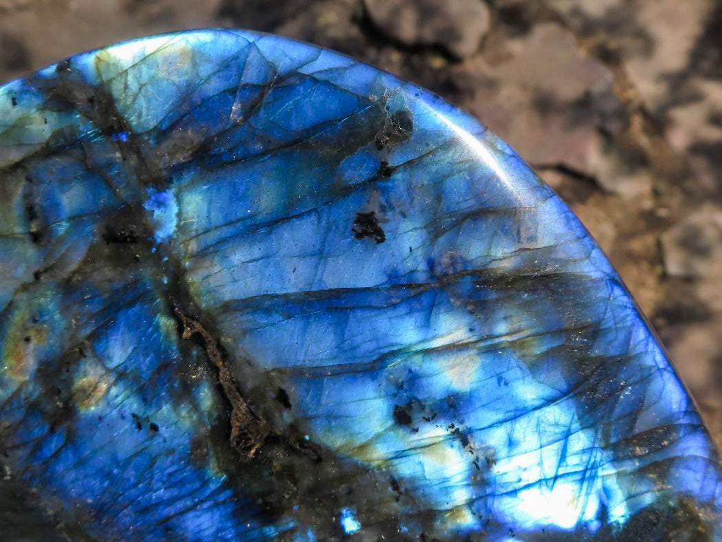Polished Extra Large Blue & Gold Labradorite Display Piece x 1 From Tulear, Madagascar - TopRock