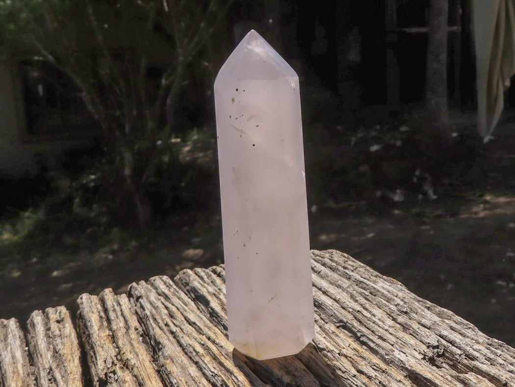 Polished Semi Gemmy Pink Rose Quartz Points x 6 From Madagascar - TopRock