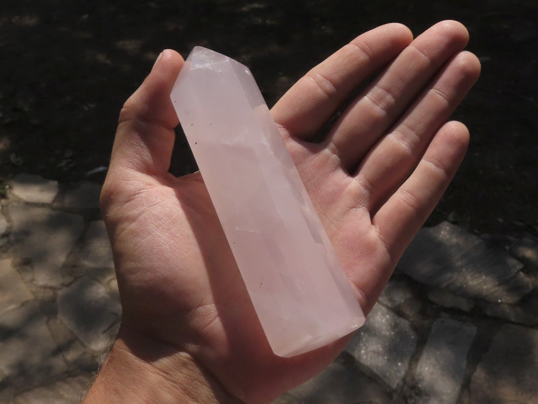 Polished Semi Gemmy Pink Rose Quartz Points x 6 From Madagascar - TopRock