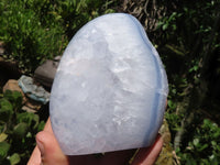 Polished Blue Lace Agate Standing Free Forms  x 3 From Malawi - TopRock