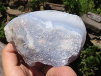 Polished Blue Lace Agate Standing Free Forms  x 3 From Malawi - TopRock