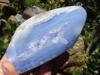 Polished Blue Lace Agate Standing Free Forms  x 3 From Malawi - TopRock