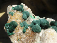 Natural Rare Ball Malachite On Drusy Quartz & Dolomite Specimens x 2 From Kambove, Congo - Toprock Gemstones and Minerals