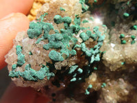Natural Rare Ball Malachite On Drusy Quartz & Dolomite Specimens x 2 From Kambove, Congo - Toprock Gemstones and Minerals