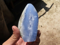 Polished Blue Lace Agate Standing Free Forms  x 3 From Malawi - TopRock