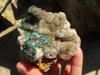 Natural Rare Ball Malachite On Drusy Quartz & Dolomite Specimens x 2 From Kambove, Congo - Toprock Gemstones and Minerals