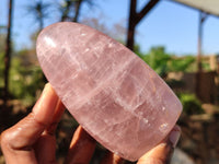 Polished Gemmy Pink Rose Quartz Standing Free Forms x 6 From Madagascar - Toprock Gemstones and Minerals