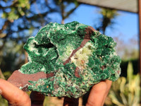 Natural Drusy Coated Malachite & Red Copper Dolomite Matrix Specimens  x 2 From Likasi, Congo - Toprock Gemstones and Minerals