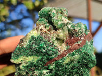 Natural Drusy Coated Malachite & Red Copper Dolomite Matrix Specimens  x 2 From Likasi, Congo - Toprock Gemstones and Minerals
