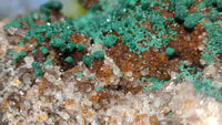 Natural Rare Ball Malachite On Drusy Quartz & Dolomite Specimens x 2 From Kambove, Congo - Toprock Gemstones and Minerals
