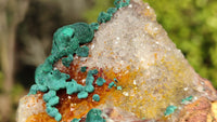 Natural Rare Ball Malachite On Drusy Quartz & Dolomite Specimens x 2 From Kambove, Congo - Toprock Gemstones and Minerals