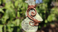 Polished Copper Wire Wrapped Leopard Stone Eagle Pendants x 6 From Zimbabwe - Toprock Gemstones and Minerals