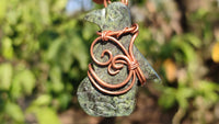 Polished Copper Wire Wrapped Leopard Stone Eagle Pendants x 6 From Zimbabwe - Toprock Gemstones and Minerals