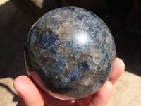 Polished Iolite / Water Sapphire Spheres  x 2 From Madagascar - Toprock Gemstones and Minerals