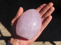 Polished Blue Rose Quartz Standing Free Forms x 2 From Madagascar - Toprock Gemstones and Minerals