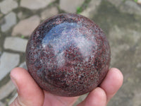 Polished Red Garnet Spheres x 2 From Madagascar - TopRock