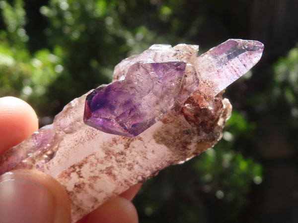 Polished Smokey Amethyst Window Quartz Crystals  x 12 From Chiredzi, Zimbabwe - TopRock