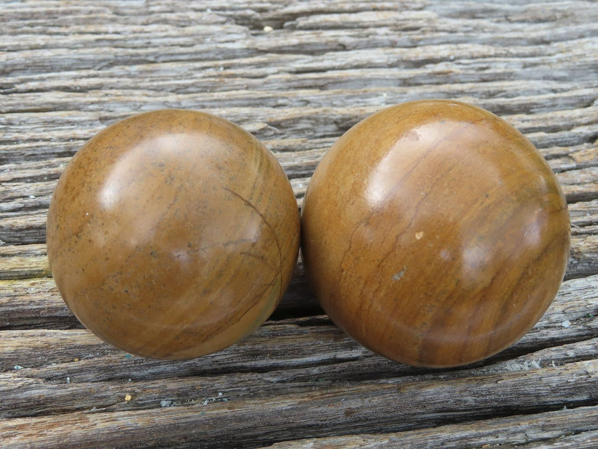 Polished Picture Stone Jasper Spheres x 6 From Namibia - TopRock