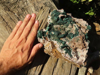 Natural Rare Ball Malachite On Drusy Quartz & Dolomite Matrix  x 1 From Kambove, Congo - Toprock Gemstones and Minerals
