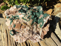 Natural Rare Ball Malachite On Drusy Quartz & Dolomite Matrix  x 1 From Kambove, Congo - Toprock Gemstones and Minerals