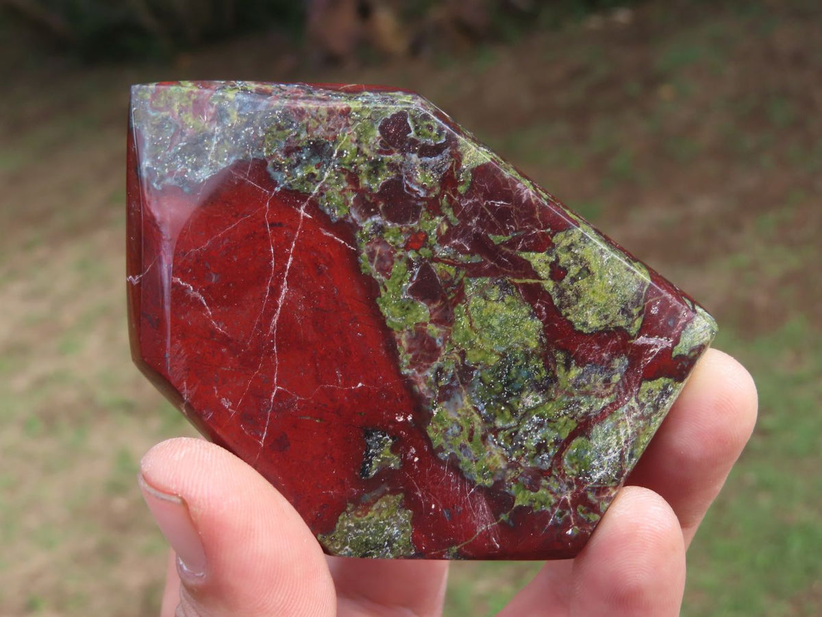 Polished Dragon Bloodstone (Epidote and Piedmontite) Crystals x 4 From South Africa - TopRock