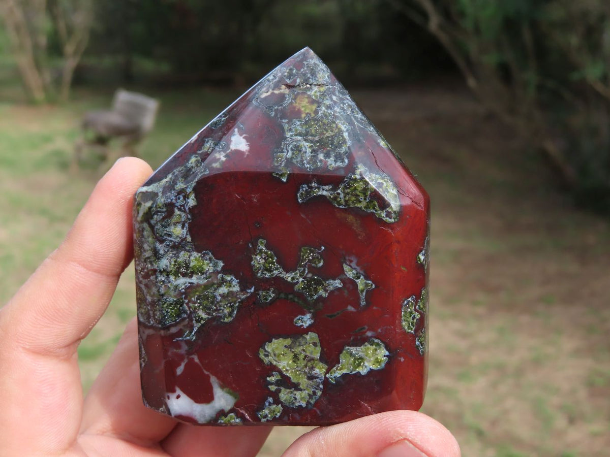 Polished Dragon Bloodstone (Epidote and Piedmontite) Crystals x 4 From South Africa - TopRock