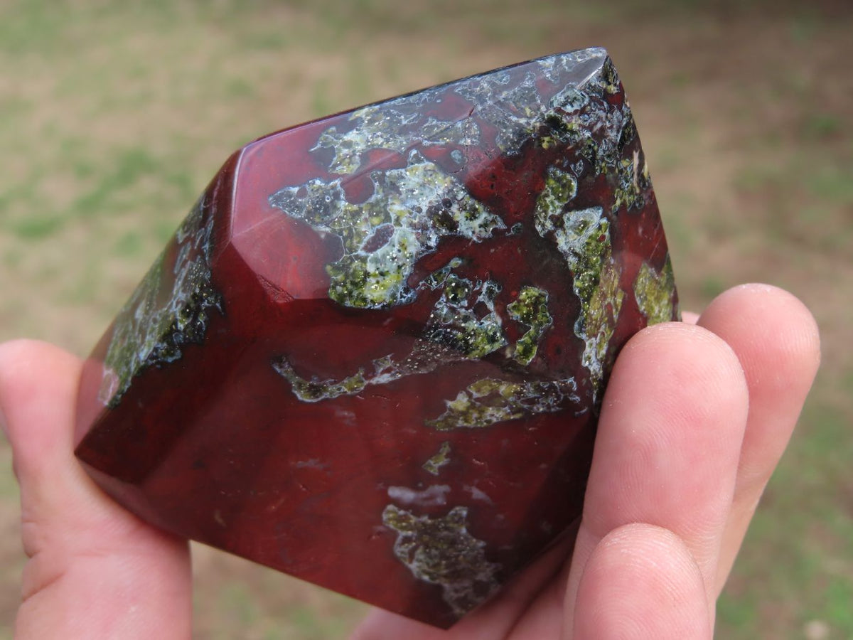 Polished Dragon Bloodstone (Epidote and Piedmontite) Crystals x 4 From South Africa - TopRock