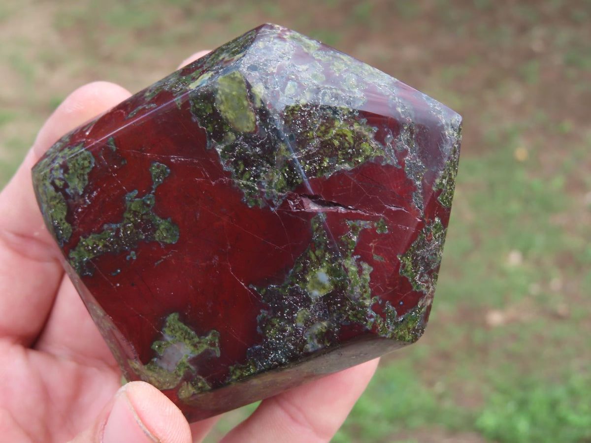 Polished Dragon Bloodstone (Epidote and Piedmontite) Crystals x 4 From South Africa - TopRock