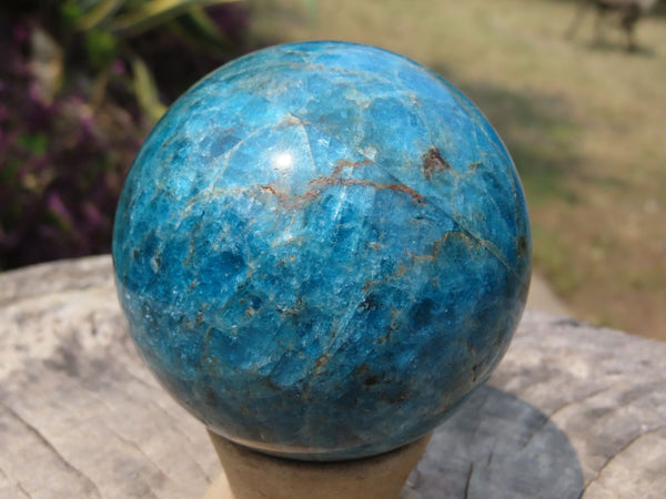 Polished Blue Apatite Spheres x 3 From Betroka, Madagascar - TopRock