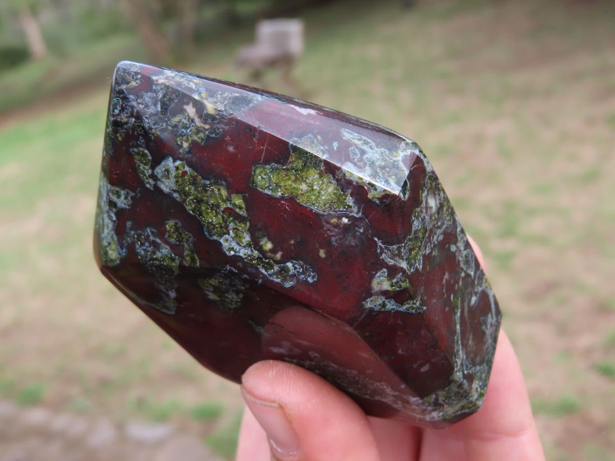 Polished Dragon Bloodstone (Epidote and Piedmontite) Crystals x 4 From South Africa - TopRock