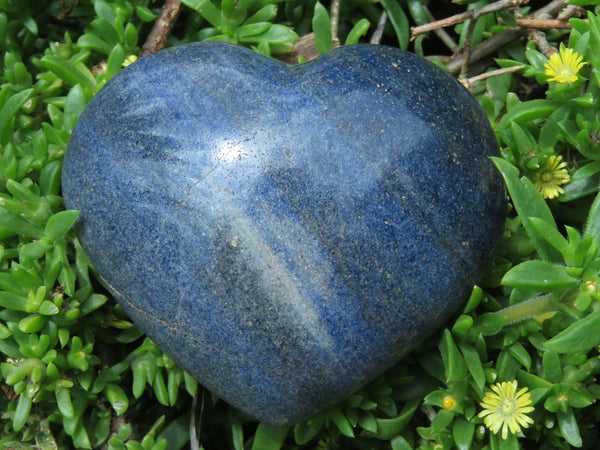 Polished Medium to Larger Sized Lazulite Hearts x 6 From Madagascar - TopRock