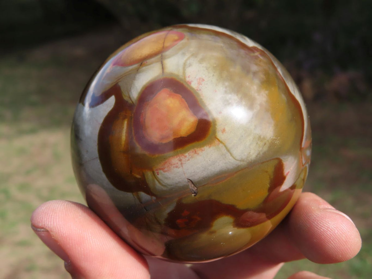 Polished Polychrome Jasper Spheres x 3 From Mahajanga, Madagascar - TopRock