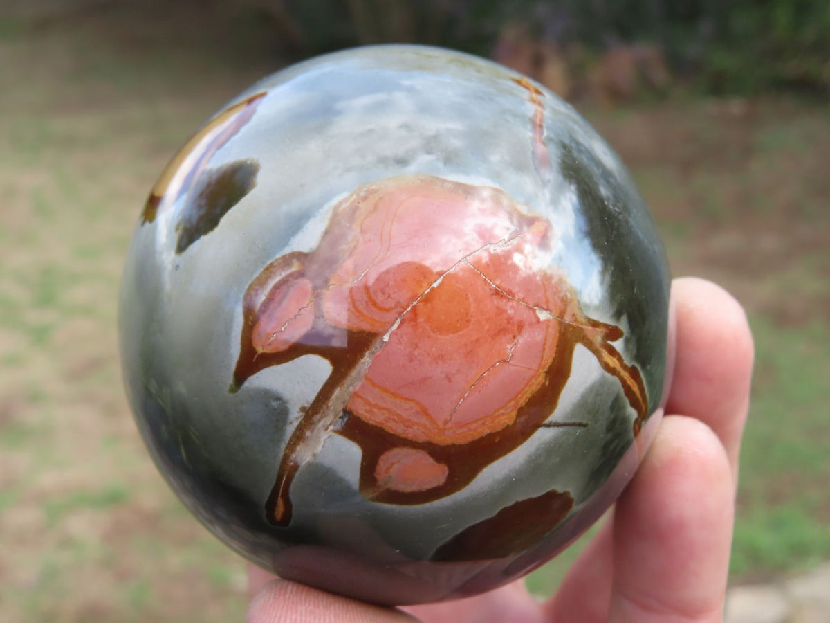 Polished Polychrome Jasper Spheres x 3 From Mahajanga, Madagascar - TopRock