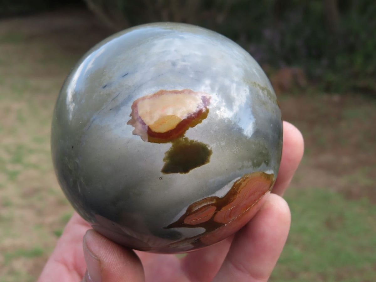 Polished Polychrome Jasper Spheres x 3 From Mahajanga, Madagascar - TopRock
