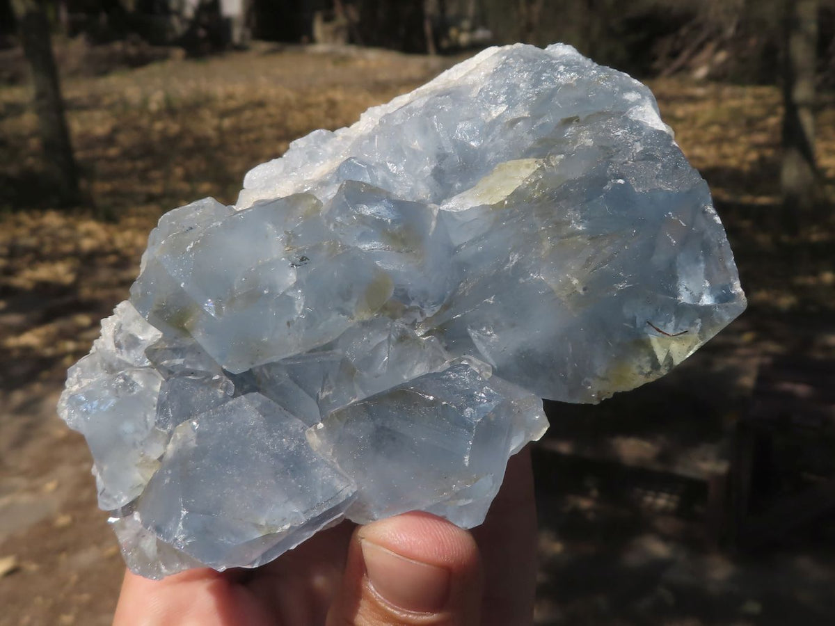 Natural Blue Celestite Specimens With Large Cubic Crystals x 2 From Sakoany, Madagascar - TopRock