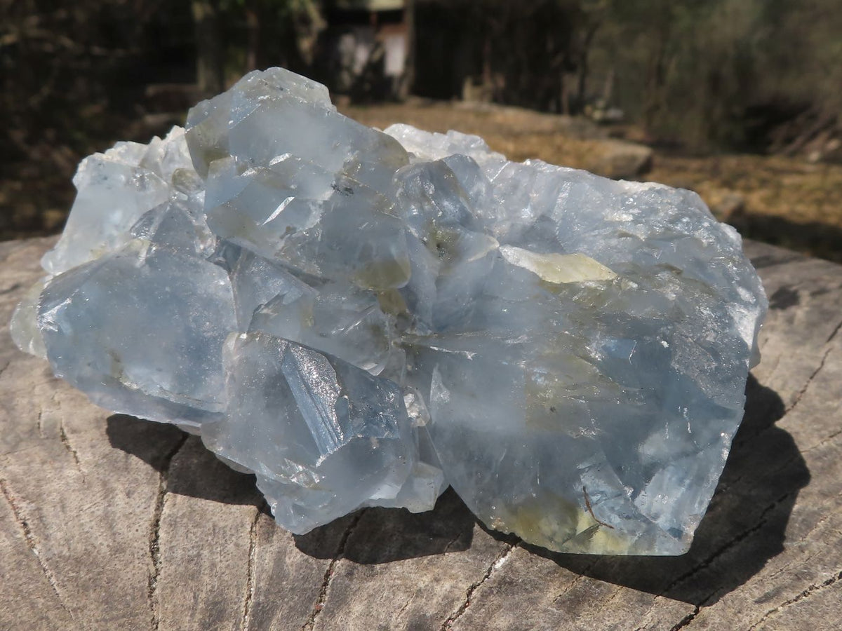 Natural Blue Celestite Specimens With Large Cubic Crystals x 2 From Sakoany, Madagascar - TopRock