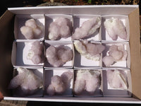 Natural Pale Lilac Spirit Quartz Clusters x 12 From Boekenhouthoek, South Africa - Toprock Gemstones and Minerals