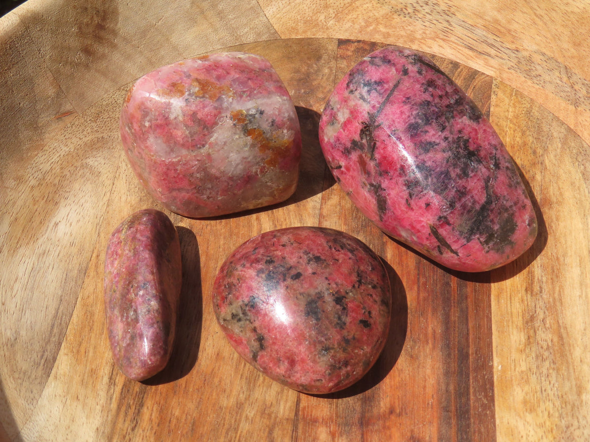 Polished Selected New Red Zimbabwe Rhodonite Made Into Free Forms - sold per Kg From Zimbabwe - TopRock
