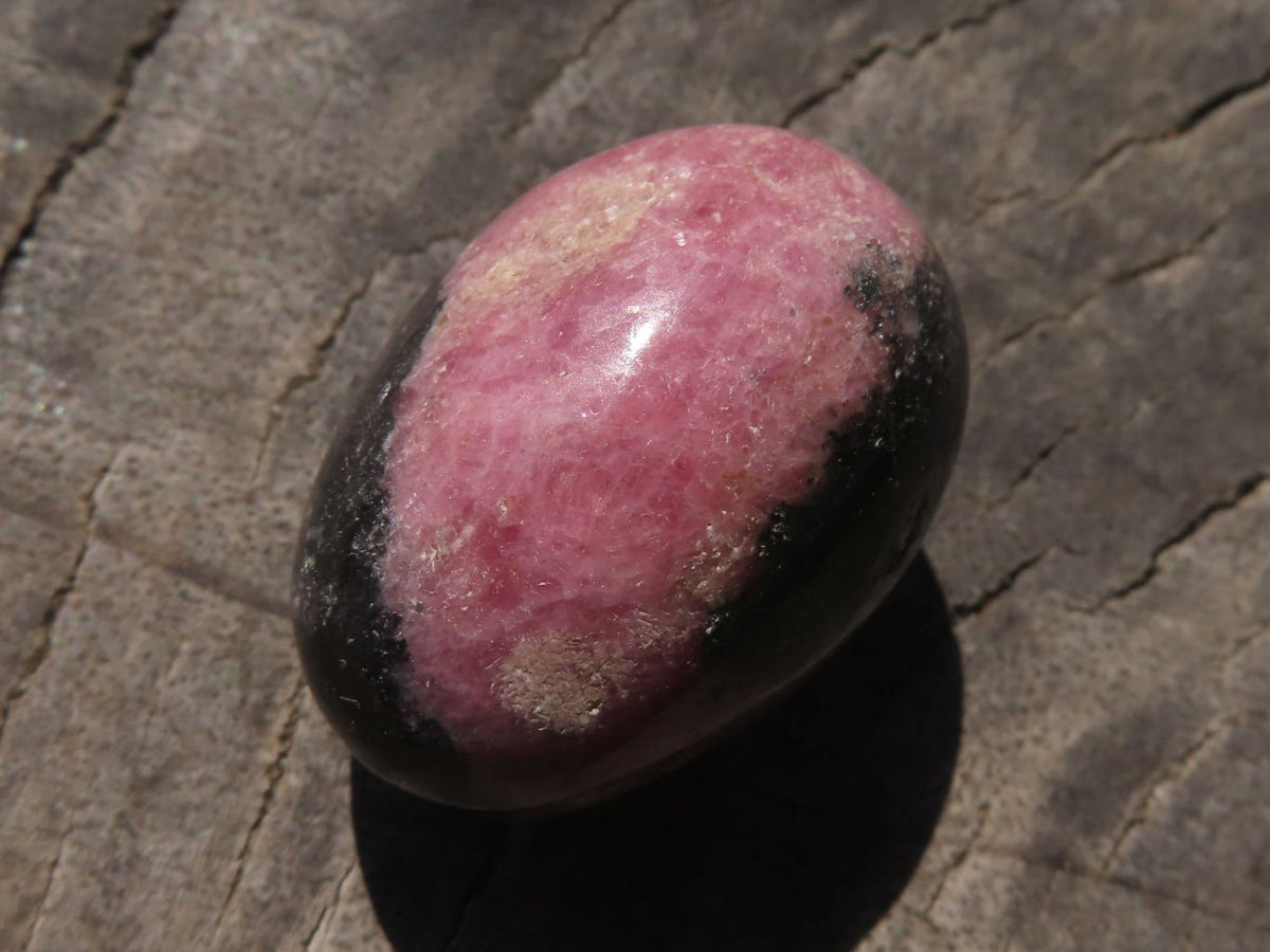 Polished Mini Pink & Black Rhodonite Eggs x 35 From Ambindavato, Madagascar - TopRock