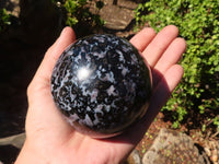Polished Gabbro / Merlinite Spheres  x 2 From Ambatondrazaka, Madagascar - Toprock Gemstones and Minerals