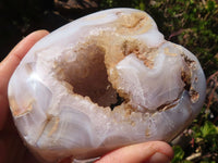 Polished Crystal Centred Agate Geodes  x 3 From Madagascar - Toprock Gemstones and Minerals
