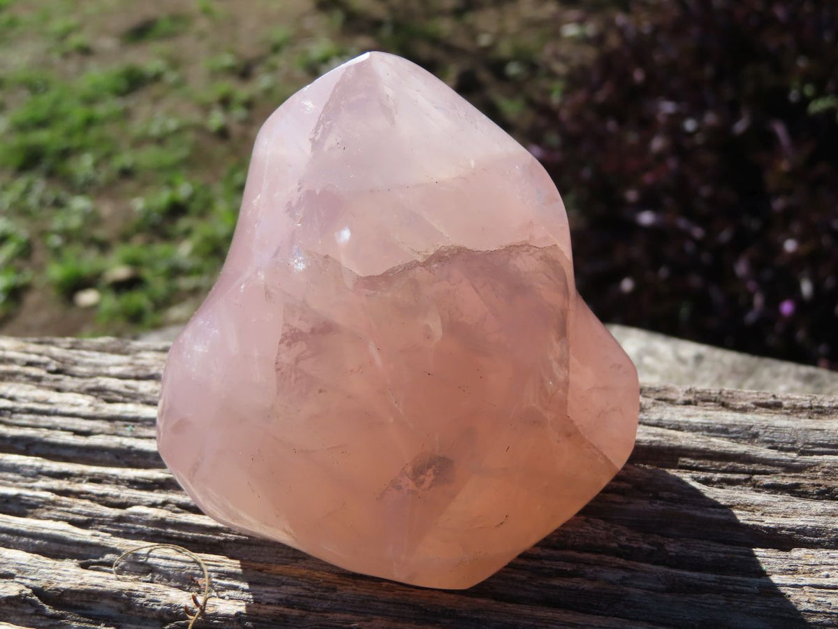 Polished Gemmy Rose Quartz Flames x 3 From Madagascar - TopRock