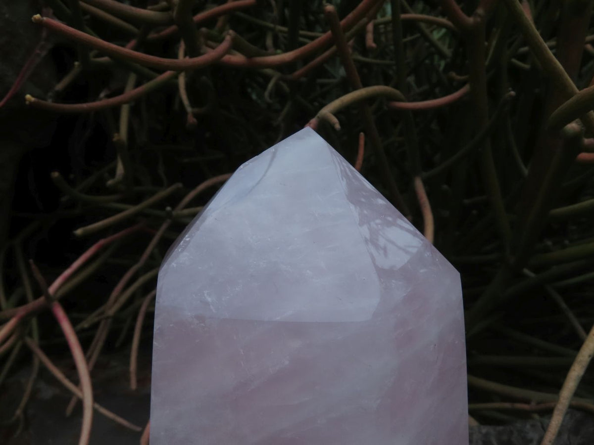Polished Rose Quartz Crystal Points x 2 From Madagascar - TopRock