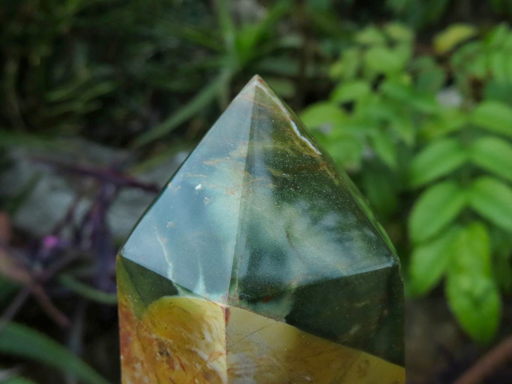 Polished Banded Green Fuchsite & Stromatolite Crystal Points x 2 From Madagascar - TopRock