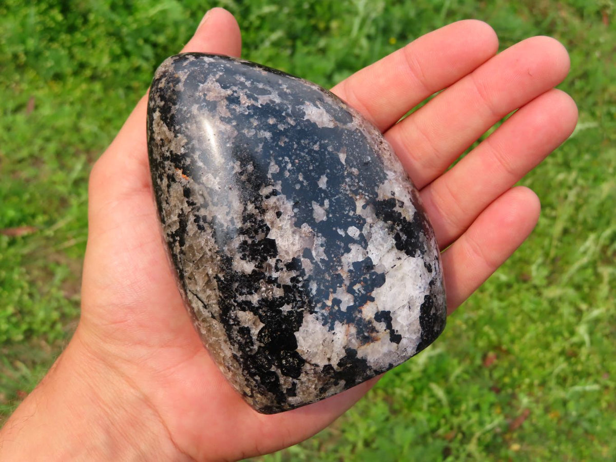 Polished Black Tourmaline In Matrix Standing Free Forms x 3 From Madagascar - TopRock