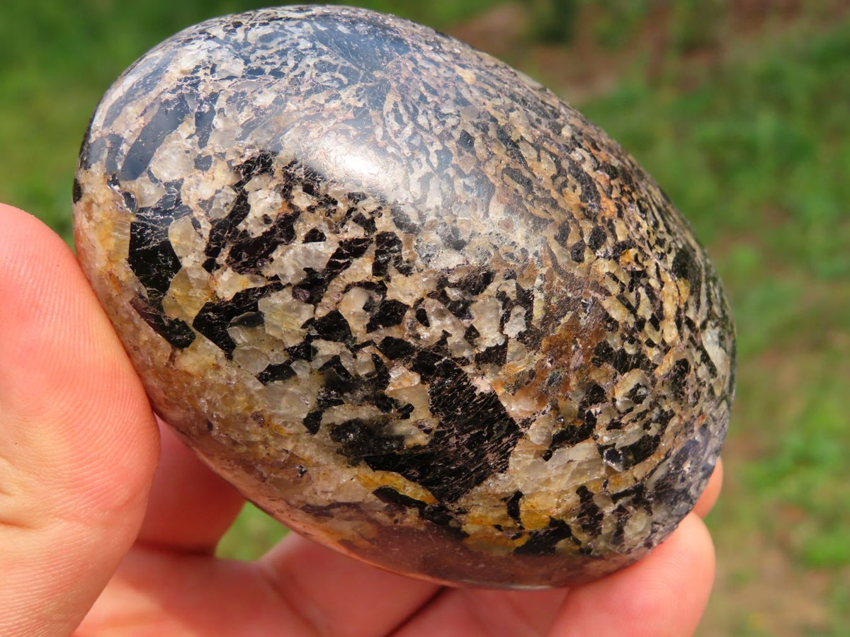 Polished Black Tourmaline In Matrix Standing Free Forms x 3 From Madagascar - TopRock