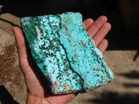 Natural Drusy Chrysocolla & Malachite Dolomite Specimens x 2 From Likasi, Congo - Toprock Gemstones and Minerals